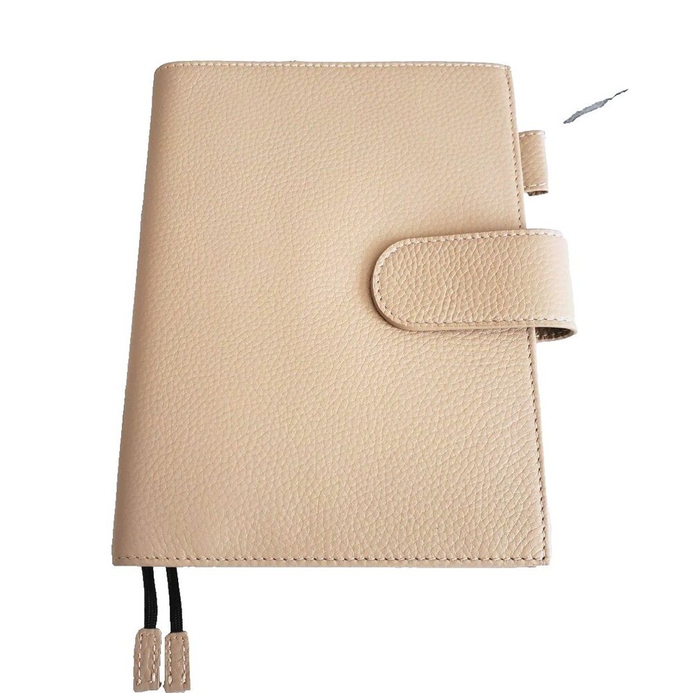 Moterm Leather Cover Stalogy B6 Back Pocket Pen Loop & Card Slots Pebbled-Taupe